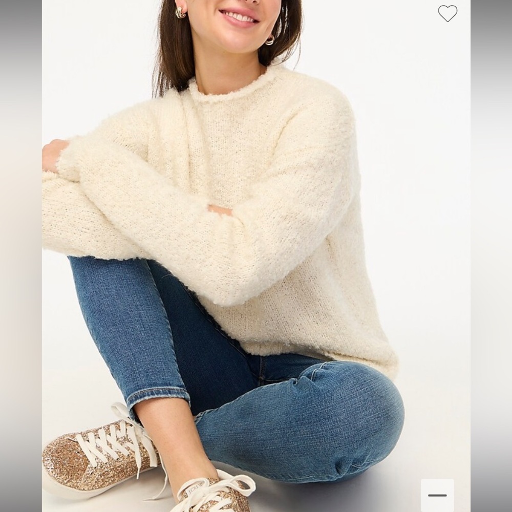 NWT J. Crew Cream colored mock neck sweater Small